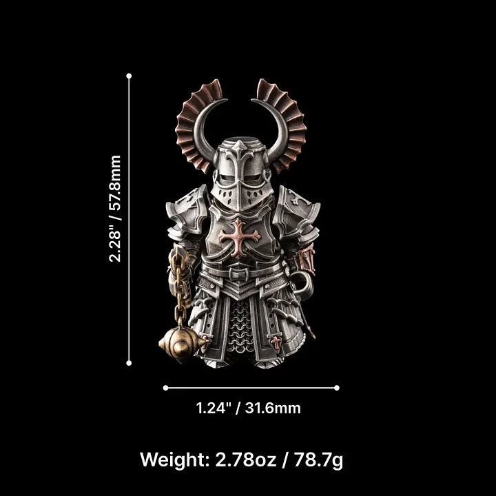 Crusader bronze Collectible Figurine – Magnetic Detachable Accessories Set