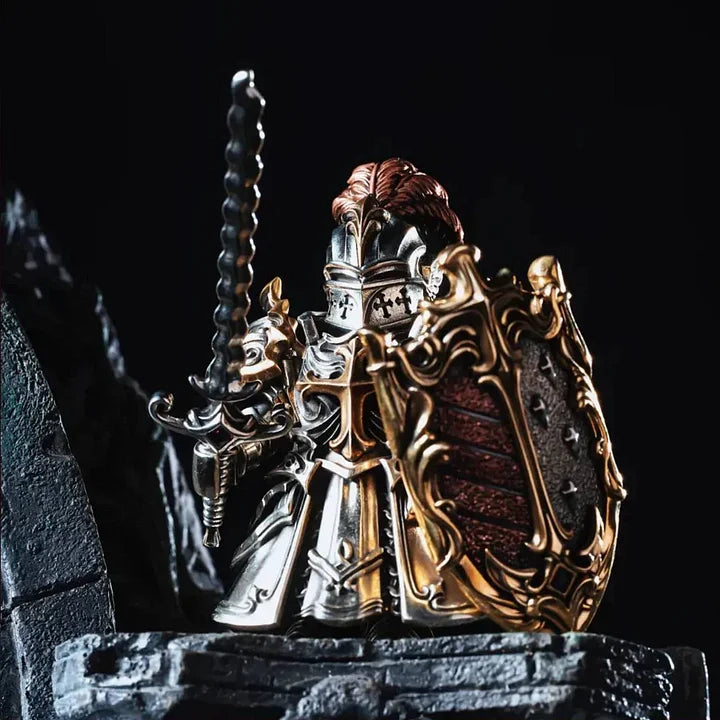 Crimson Templar Collectible Figure Detachable Bronze Copper Knight Statue