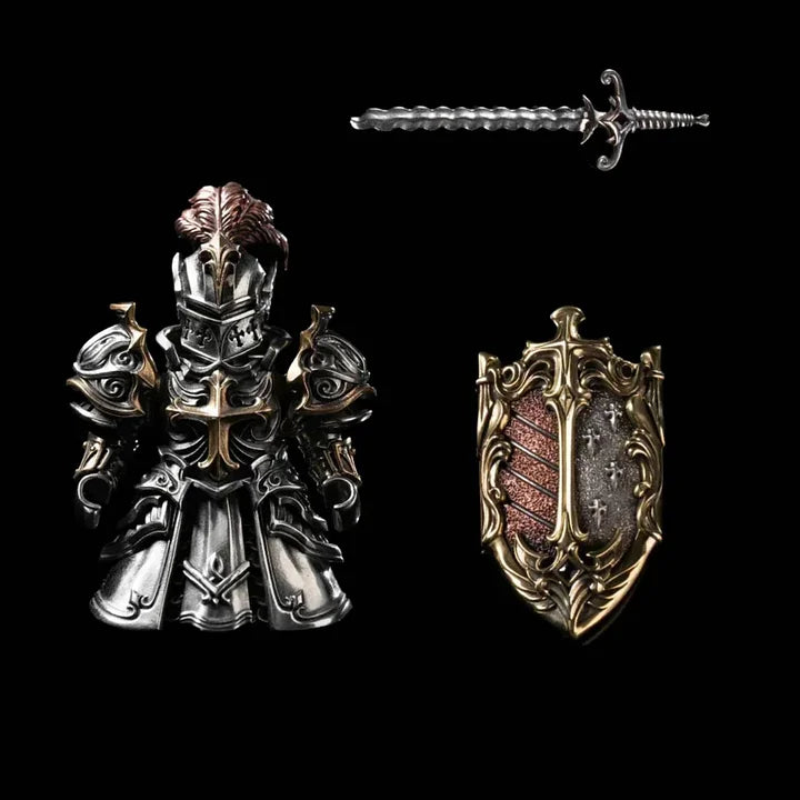 Crimson Templar Collectible Figure Detachable Bronze Copper Knight Statue