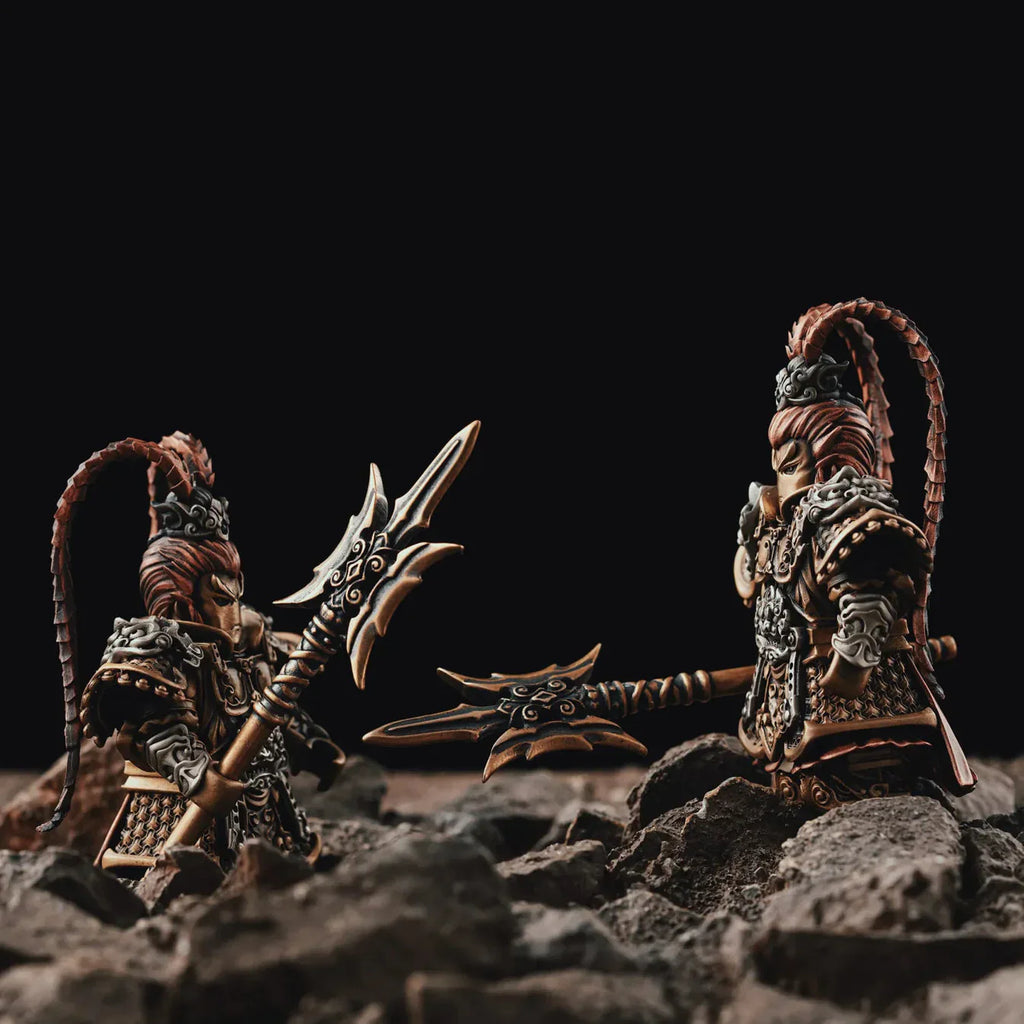 Magnetic Modular Metal Warrior Figurine – Premium Collectible Desk Display Gift