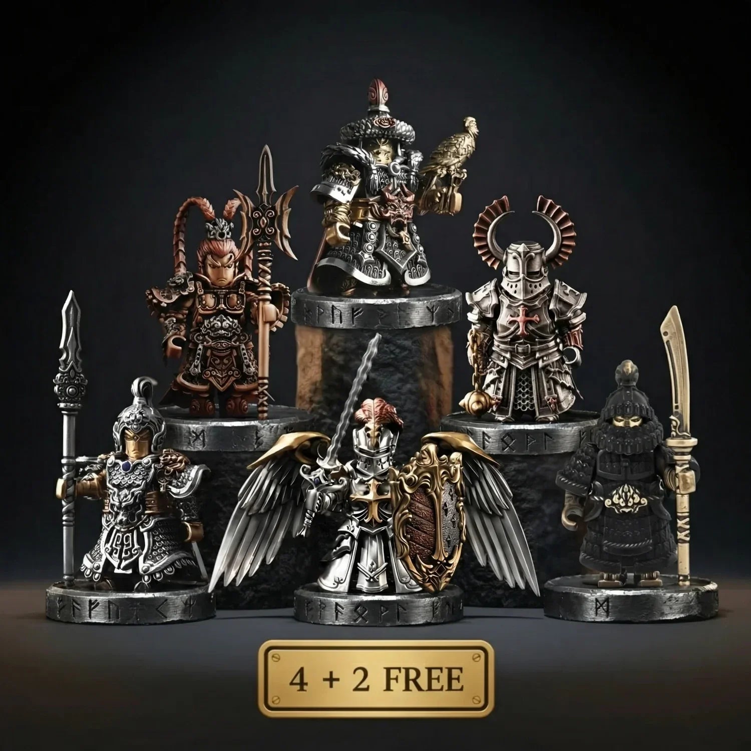 MASTER COLLECTION-Metal Figurine Collection Set, Magnetic Detachable