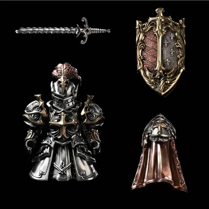 Crimson Templar Collectible Figure Detachable Bronze Copper Knight Statue