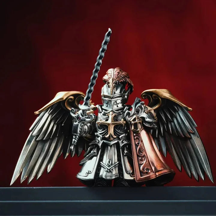 Crimson Templar Collectible Figure Detachable Bronze Copper Knight Statue