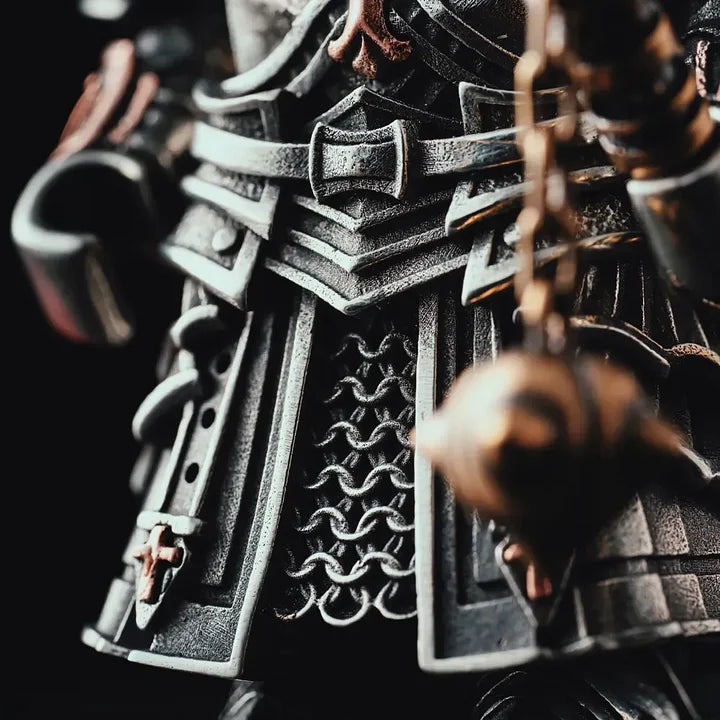Crusader bronze Collectible Figurine – Magnetic Detachable Accessories Set