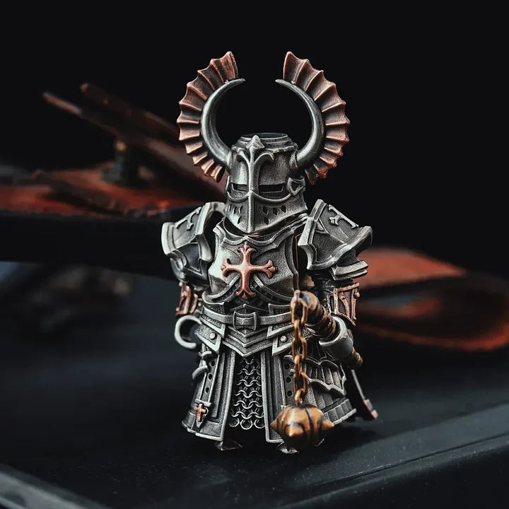 Crusader bronze Collectible Figurine – Magnetic Detachable Accessories Set