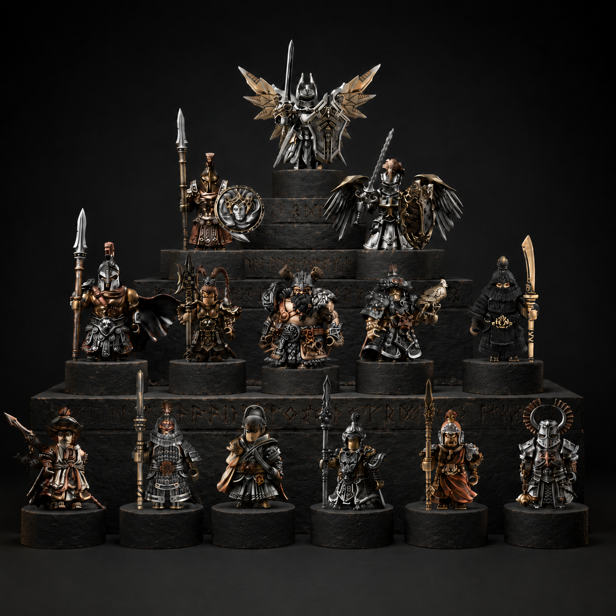 MASTER PACK-Metal Figurine Collection Set, Magnetic Detachable