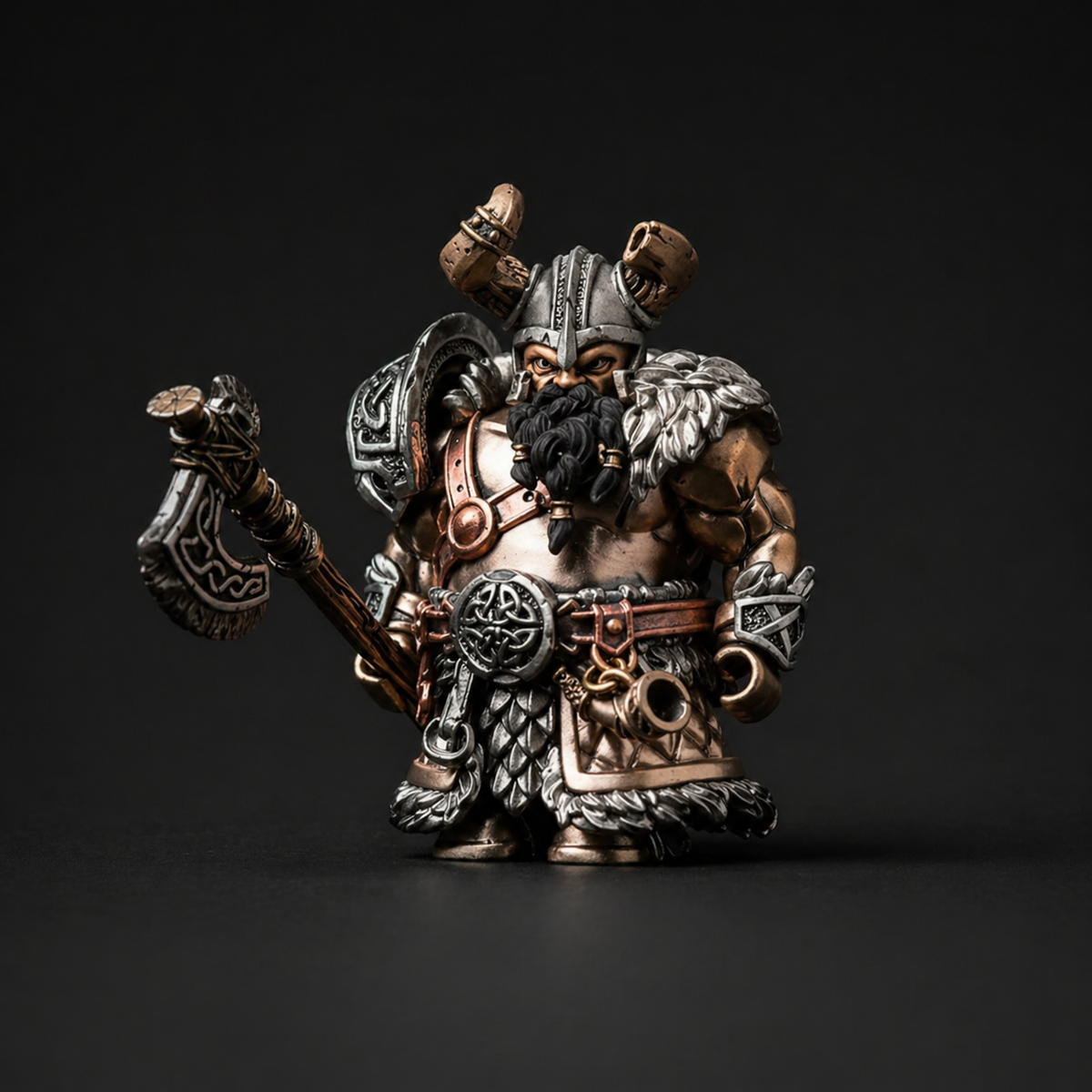 Viking Raider Collectible Figure Detachable Bronze Copper Knight