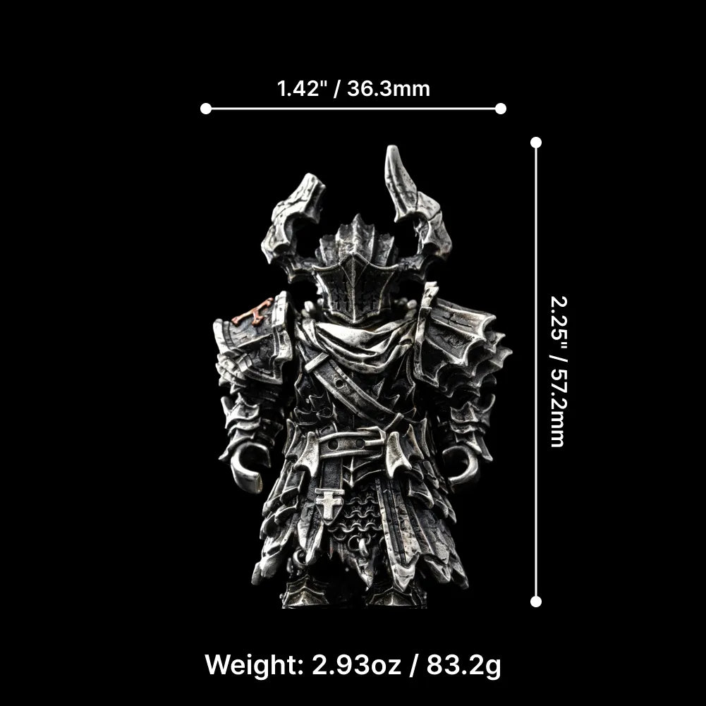 Black Knight Magnetic Metal Figure Detachable Bronze Copper Knight Statue Collectible