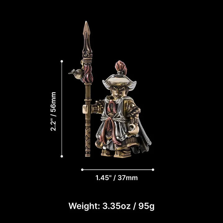 Magnetic Detachable Metal Spear Warrior Figurine – Premium Collectible Desk Statue