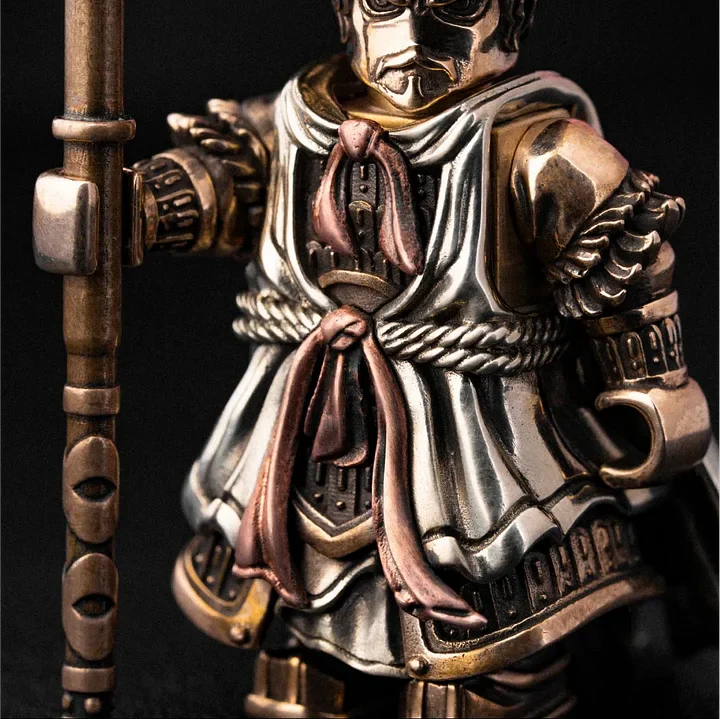 Magnetic Detachable Metal Spear Warrior Figurine – Premium Collectible Desk Statue