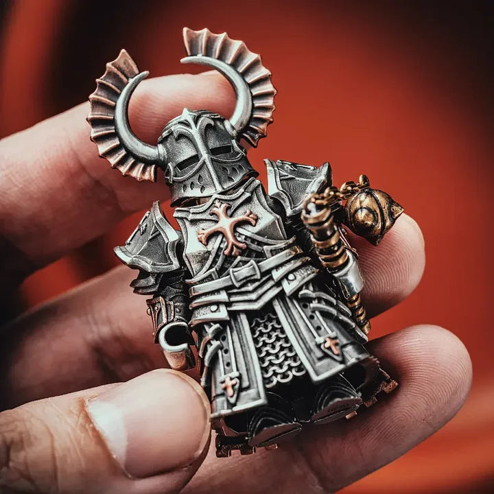 Crusader bronze Collectible Figurine – Magnetic Detachable Accessories Set