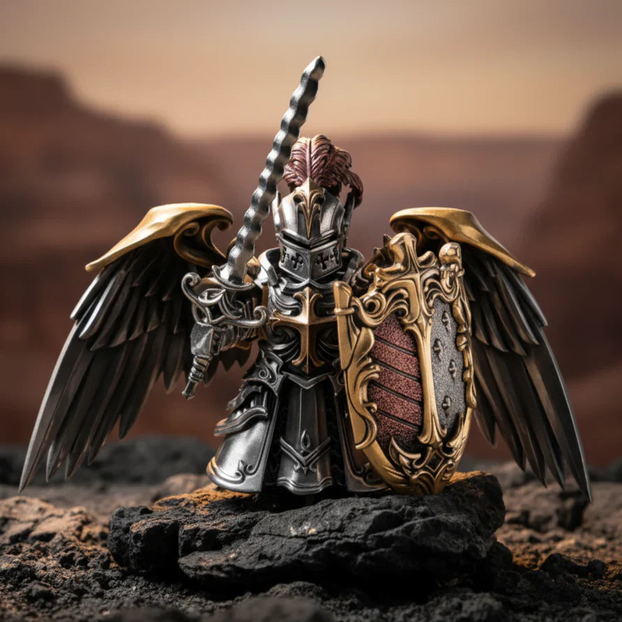 Medieval Fantasy Knight Figurine Collection Set – 3-Piece Armored Miniature Display Statues