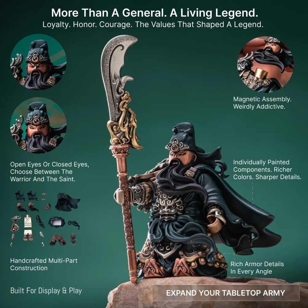 GY Magnetic Metal Figure Detachable Bronze Copper Knight Statue Collectible